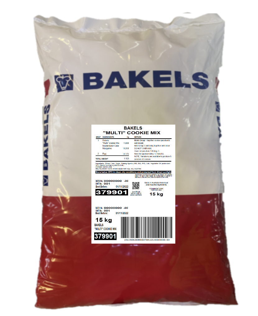 BAKELS MULTI COOKIE MIX 15KG 379901