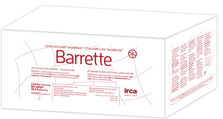 CHOCOLATE BATONS DARK BARRETTE 44% 1.6KG IRCA