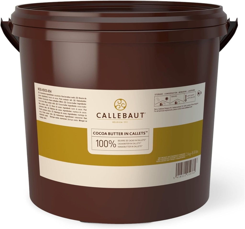 COCOA BUTTER CALLETS 3KG CALLEBAUT