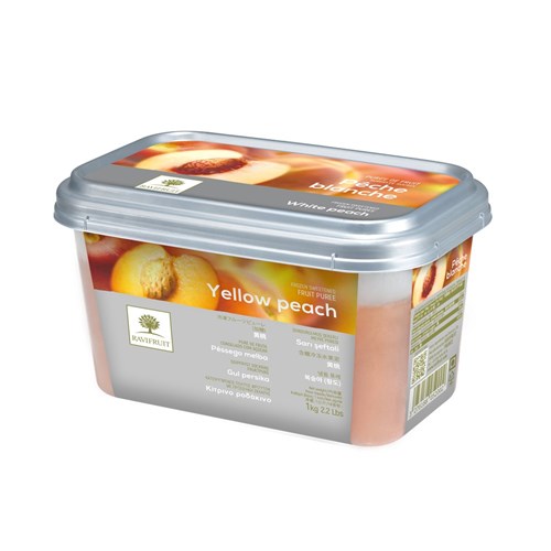 PEACH PUREE YELLOW FROZEN 1KG RAVIFRUIT 