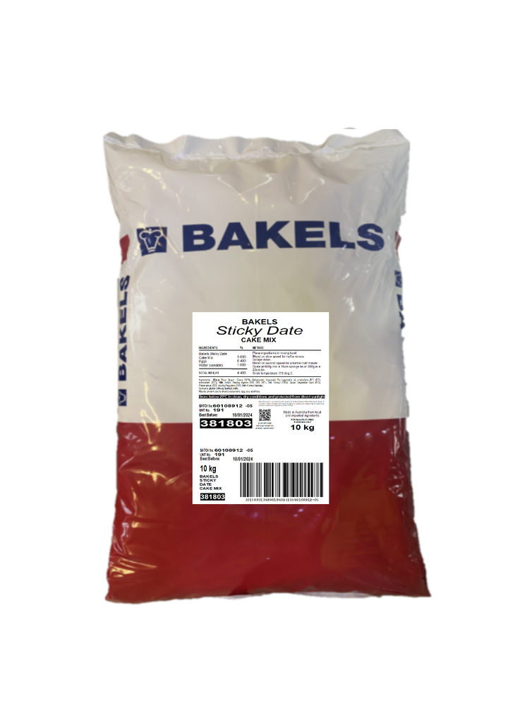 STICKY DATE PUDDING MIX BAKELS 10kg