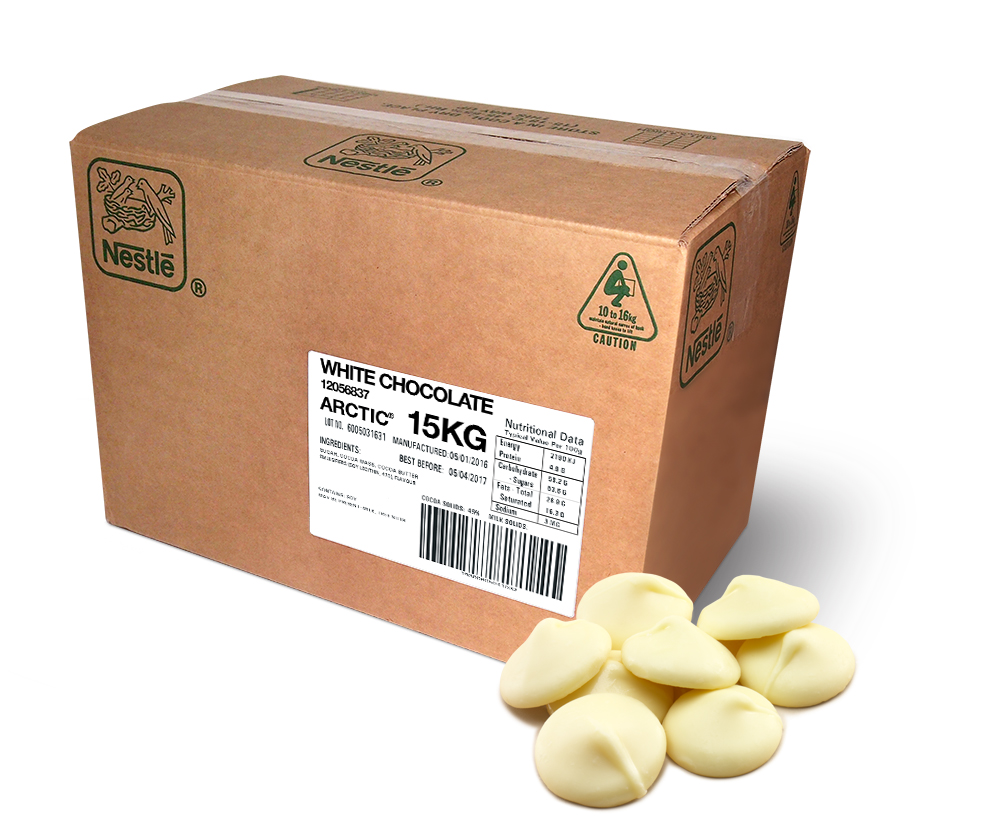 WHITE CHOCOLATE ARCTIC BUTTONS NESTLE 15KG