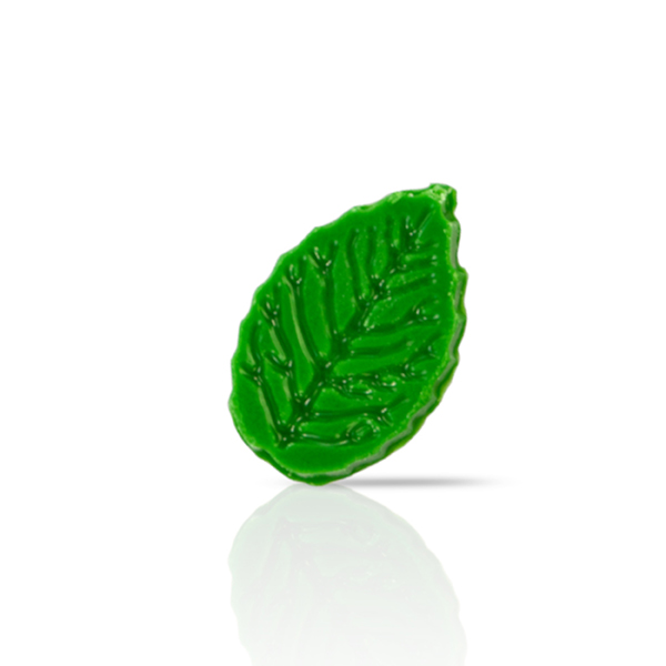 DECORATION MANDARIN LEAVES GREEN WHITE 266g/280 25x16x3mm DOBLA DOB78323