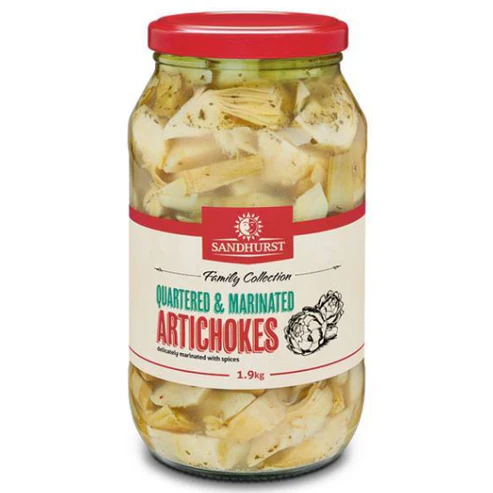 ARTICHOKES MARINATED QUARTERS 1.9kg (6) SANDHURST