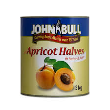 APRICOT HALVES JOHN BULL 3x3KG CTN