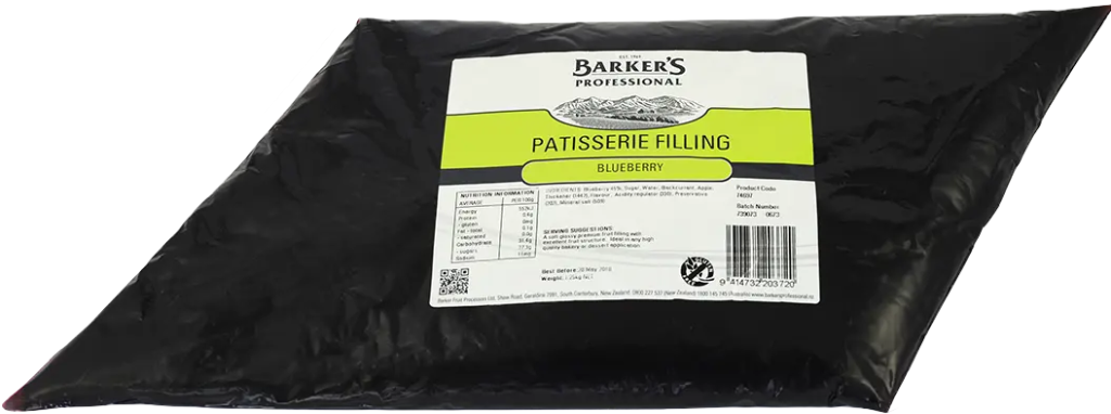 BARKERS BLUEBERRY PATISS. FILLING 4x 1.25kg