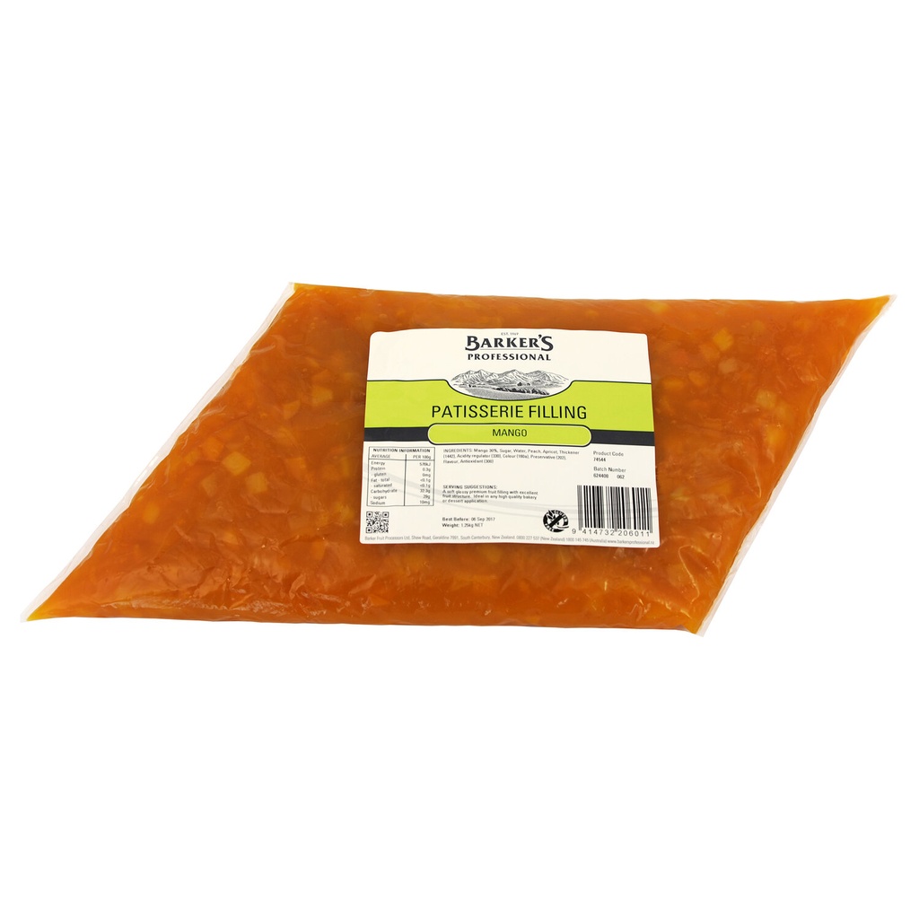 BARKERS MANGO PATISSERIE FILLING 4x1.25KG 74544