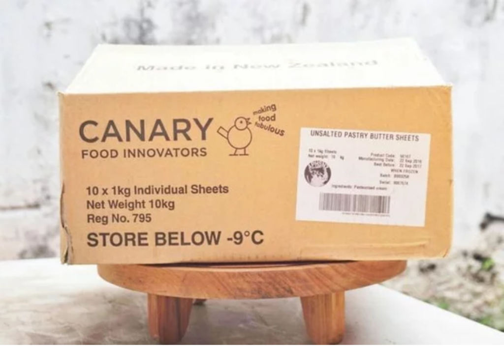 CANARY FRZ UNSALTED BUTTER SHEETS 10x1KG