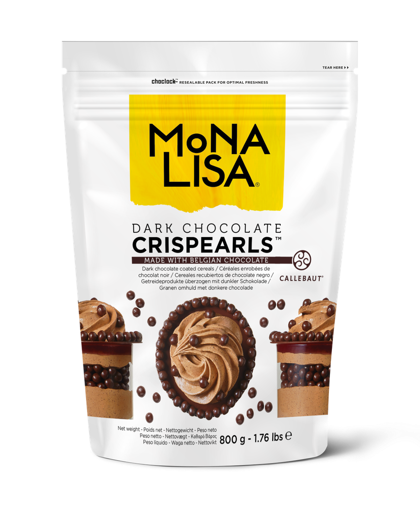 DARK CHOC CRISPEARLS 800G MONA LISA/CALLEBAUT