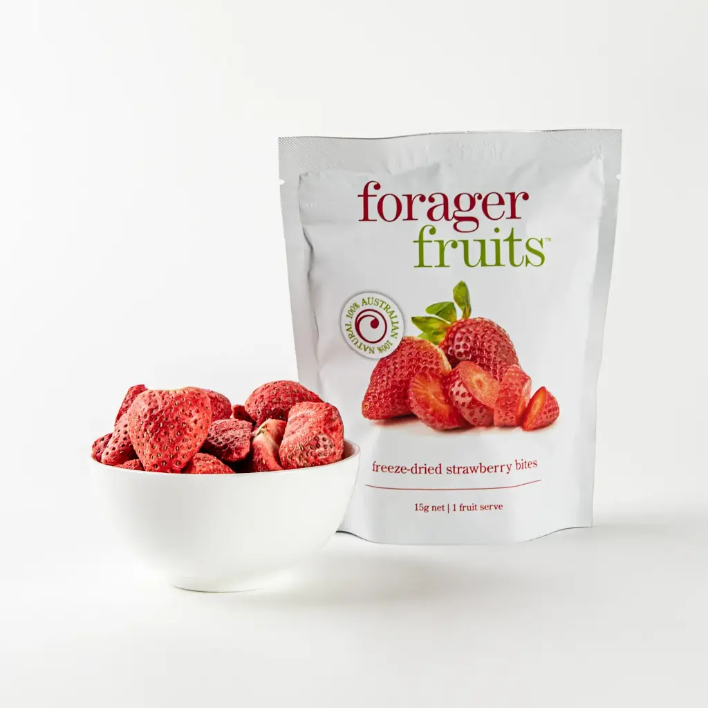 FREEZE DRIED STRAWBERRY SLICES 100GM FORAGER