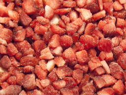 IQF STRAWBERRIES DICED 10x10mm ***10KG BOX***
