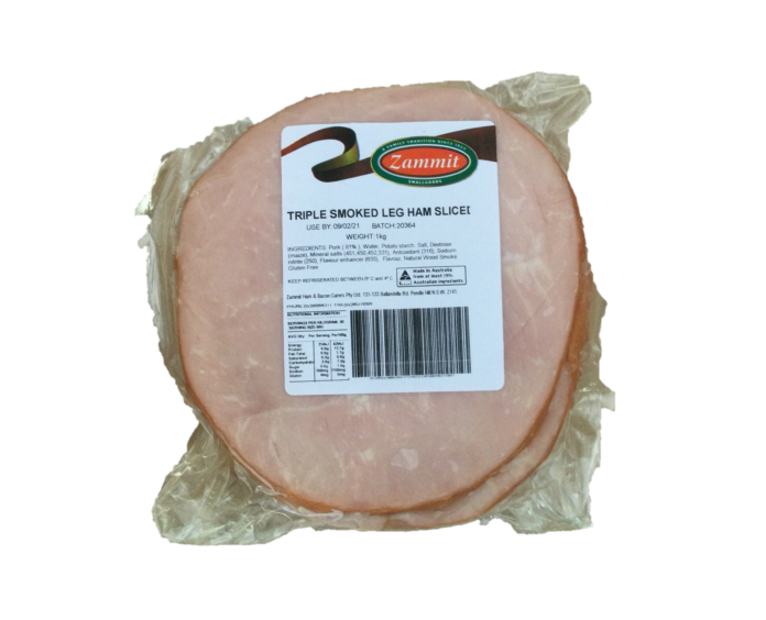 HAM SLICED LEG TRIPLE SMOKED ZAMMIT 1KG (15)