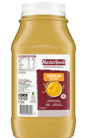 MUSTARD AMERICAN MASTERFOODS 2.5KG