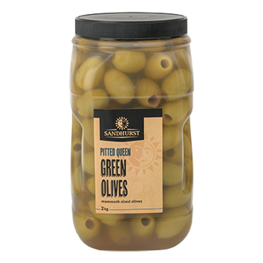 OLIVE GREEN PITTED IN BRINE 2KG