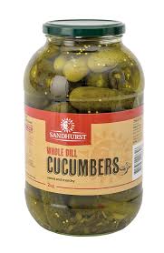 CUCUMBERS DILL PICKLE WHOLE SANDHURST 2KG