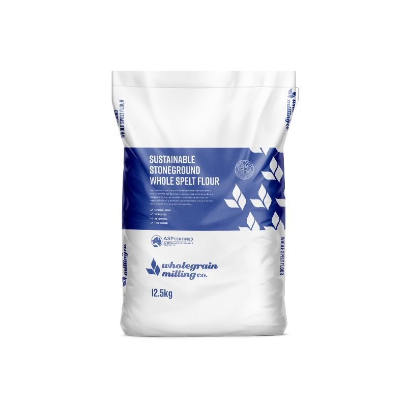 100% S/G SUST WHOLESPELT FLOUR 12.5KG BLUE