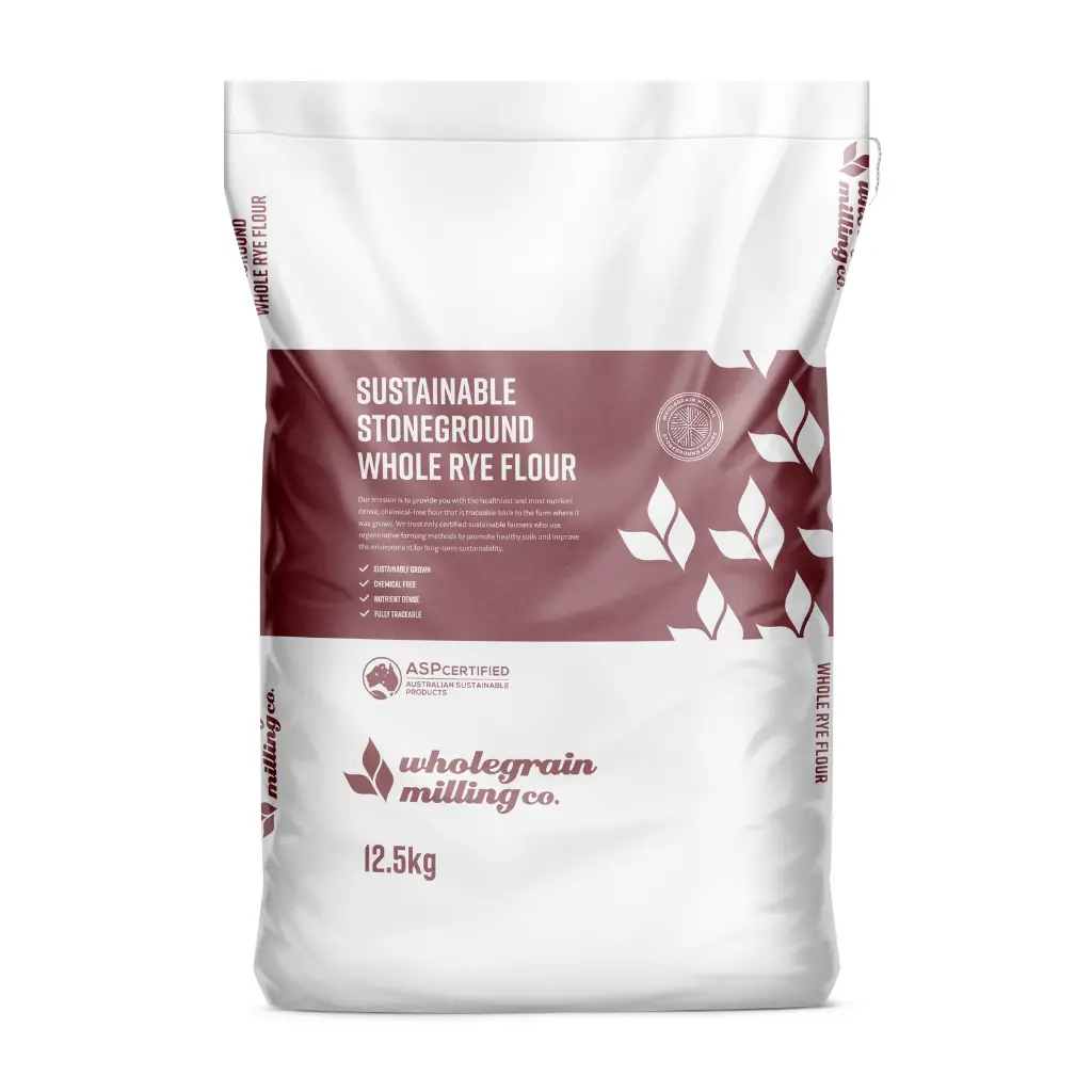 100% S/G SUSTAINABLE WHOLERYE FLOUR 12.5KG