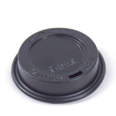 [COFFLID] C/A BLACK COFFEE CUP LIDS 8/12/16oz x100
