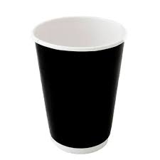 [DIMPLE12NEW] PAPER COFFEE CUP COOL WAVE DOUBLE WALL BLACK 12 OZx50 