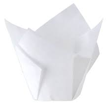 [CP30GPTULIP] MUFFIN PAPER / WRAP TULIP WHITE 60MMX30MM 250 PIECES/ SLEEVE GP PACKAGING OMT606-WP