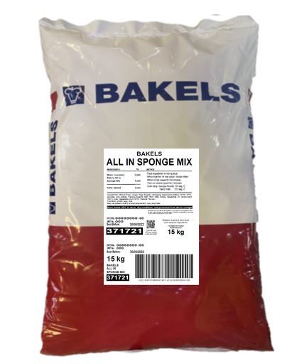 [SMAIB371721] SPONGE CAKE MIX ALL IN BAKELS 15KG 371721