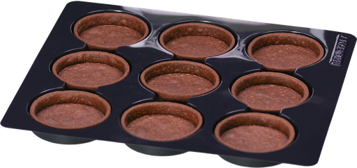 [NLC4RD45] PASTRY SHELL CHOCOLATE 80MM ROUND 26G 45PC NLINE LA ROSE NOIRE