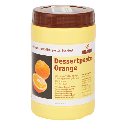 [BRAUNORA] BRAUN DESSERT PASTE ORANGE 1KG