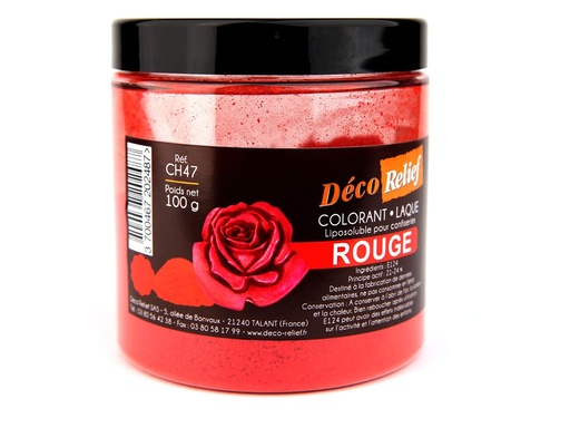 [DECORED] DECO RELIEF ROUGE (RED) LIPOSOLUBLE 100G