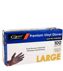 [GLOVEPOWDLGE] VINYL GLOVE LGE BLUE+PWDRx1000 C-GV0009